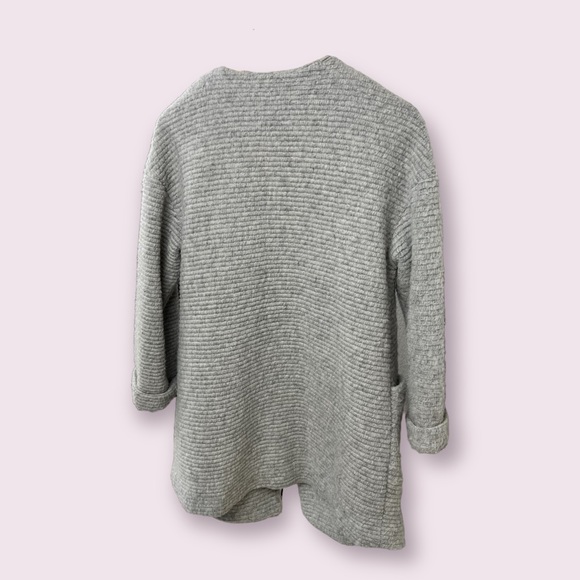 ☃️FRAME Open Knit Wool Mohair Single Breasted Sweater Shawl Collar Jacket - Picture 7 of 13